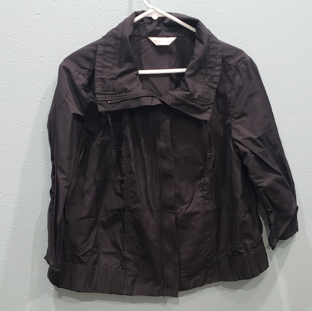 Christopher & Banks Black Ladies Jacket, Size Large